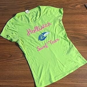 Hollister Surf Team Tee Shirt Lime Green Size Small CUTE!